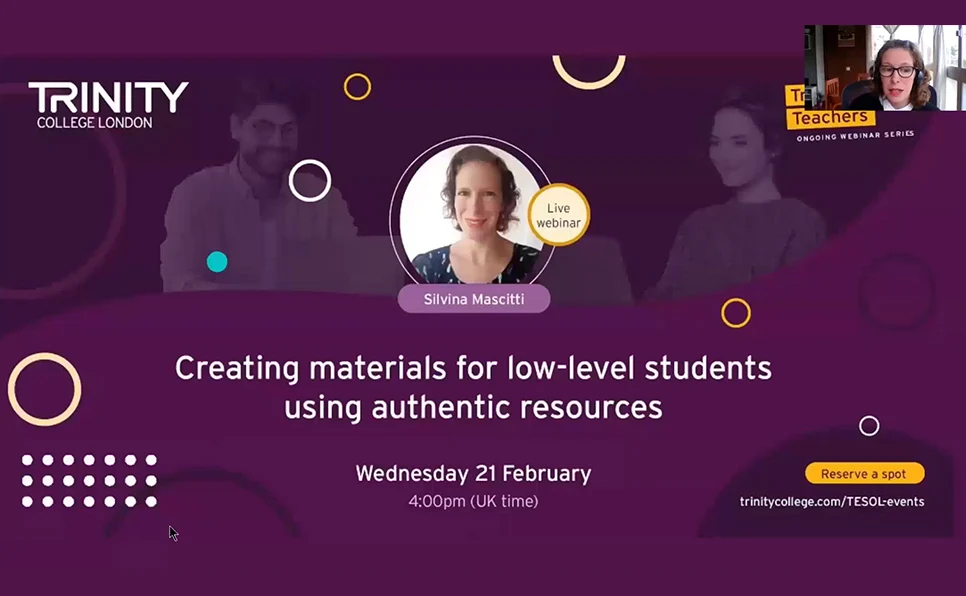 Creating materials for low-level students using authentic resources